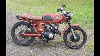 Custom SS125A 1968 Honda 2 into 1 Exhaust sound [upl. by Nyladnewg]