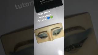 Blue green eyemakeup tutorial shorts trending makeup beauty eyemakeup [upl. by Michell]