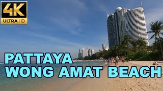 Reload January 2024  BEACHES PATTAYA THAILAND  Wong Amat Naklua  Walking Video 4K Beach Scenes [upl. by Kola284]