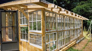 DIY UpCycled Greenhouse  Start to Finish [upl. by Javed198]