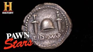 Pawn Stars quotIdes of Marchquot Denarius Coin Season 15  History [upl. by Willet]