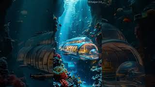 Amazing under water hotel 🏨 shortsfeed shorts love viralshorts art aianimation digitalart [upl. by Levona186]