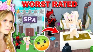 We Went To The WORST RATED SPA In Bloxburg Roblox [upl. by Iyre]