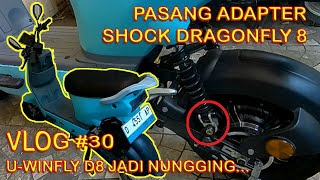 Cara Pasang Adapter Peninggi Shock Uwinfly DF8 [upl. by Nairahcaz937]