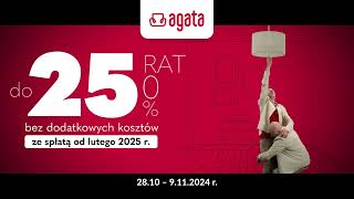 Agata  100 zł na rabatu za każde wydane 1000 zł albo do 25 rat 0 ze spłatą dopiero od lutego [upl. by Finah]