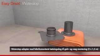 Easy Drain  Waterstop  Afløbsrende montering Dansk [upl. by Upali390]