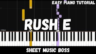 Rush E Easy Piano Tutorial [upl. by Hctud]