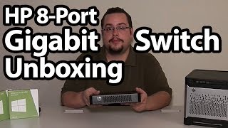 HP PS18108G 8port Gigabit Switch Unboxing [upl. by Avonasac]