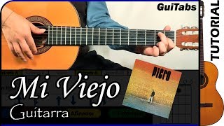 Cómo tocar MI VIEJO 👴  Piero  Tutorial GUITARRA 🎸  GuiTabs N°038 [upl. by Pelag910]