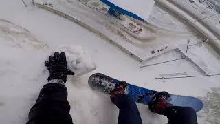 Snowboarder almost falls to his death close call  985628 [upl. by Raymonds]