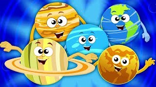 planeter sang for barn  lære solsystemet  sanger for barn  Planets Song  Kids Tv Norsk [upl. by Lleryt]