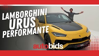 De Lamborghini Urus Performante in Giallo Auge  Nu live op autobids  Online autoveiling platform [upl. by Berenice313]