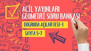 ACİL YAYINLARI GEOMETRİ SORU BANKASI Doğruda Açılar Test1 [upl. by Lahsram]