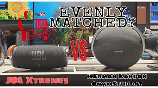 Bass test  JBL Xtreme3 vs Harman Kardon Onyx Studio 7 [upl. by Aidni]