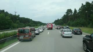 Einsatzfahrt Verkehrsunfall mit Personen auf der BAB10 [upl. by Elrebmik]