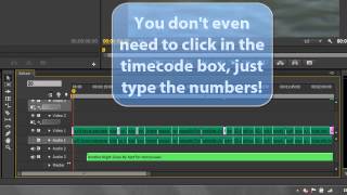 Premiere Pro Basics CS6 above 13 Timecode Playhead [upl. by Polinski]