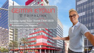 Gemma Apartments Leasing Agent Tour  North 3B2B  Los Angeles Koreatown  Tripalink [upl. by Ymor]