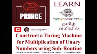 Multiplication of Unary Number System  Turing Machine Problem  Design a Turing Machine  TOC [upl. by Rafaelof]