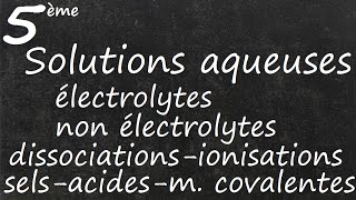 Solutions aqueuses de nonélectrolytes [upl. by Asirret635]