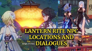 Genshin Impact Lantern Rite 2024  NPC location and dialogues CN [upl. by Akinahc274]