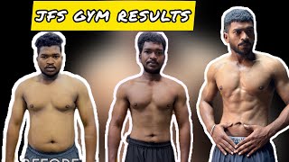 Jfs fitness results  fat loss  muscle gain  bodybuilding  Vijayawada  Gandhinagar  Telugu [upl. by Fanni]