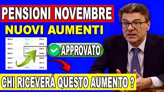 🔴ULTIMORA NUOVO AUMENTO CONFERMATO AD NOVEMBRE VEDI TABELLA PER OGNI FASCIA [upl. by Yrrem468]