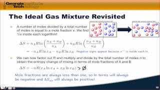 1102 Entropy Change of Mixing and Ideal Solutions [upl. by Lida]