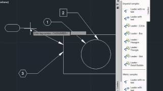 AutoCAD Classes Leader Shape with ToolPalletes [upl. by Ahsetel]