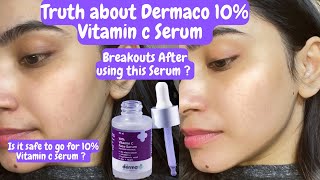 Actual TRUTH About Derma Co 10  Vitamin C serum  Nobody Tells You dermaco vitaminc [upl. by Sille]