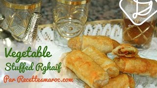 Vegetable Stuffed Rghaif Vegan  Morocco Recipes [upl. by Kroll]