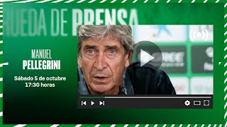 Rueda de prensa de Manuel Pellegrini previa a ElGranDerbi ⚽💚 [upl. by Dnomyaw595]