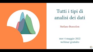 Tutti i tipi di analisi dei dati [upl. by Roselia217]