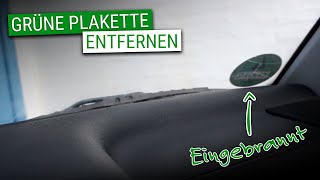 Grüne PLAKETTE von der Frontscheibe im Auto ENTFERNEN  TAUSCHEN  Autopflege Quickie [upl. by Mayhew692]