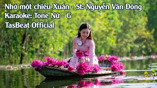 Karaoke Nhớ Một Chiều Xuân  Tone Nữ  TAS BEAT [upl. by Eiramnna677]