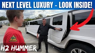 INSANE  Look Inside a Luxury H2 Stretch Hummer Limousine [upl. by Mathews307]