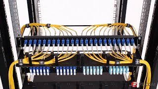 1U Rack Mount Fiber Optic Patch Panel Cabling Solution  FS [upl. by Ellenehs]