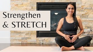 Pregnancy Strengthen amp Stretch  1st 2nd 3rd Trimester Safe [upl. by Artimed]