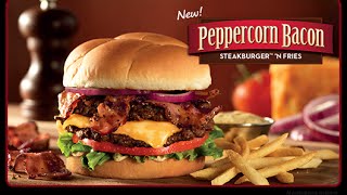 Steak N Shake Peppercorn Bacon Burger Review [upl. by Yllim]