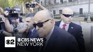 Rudy Giuliani in court over missed deadline to surrender belongings in defamation judgment [upl. by Yeroc337]