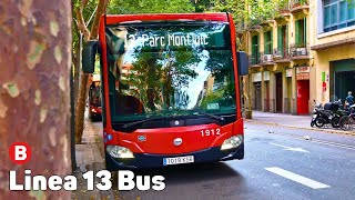 13 Bus  Autobús de Barcelona  Viaje completo [upl. by Jacinto]