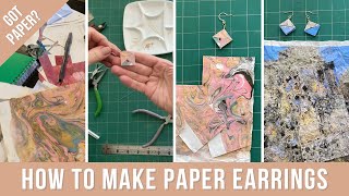 How to Make Paper Earrings with Momigami amp Altered Papers [upl. by Viscardi]