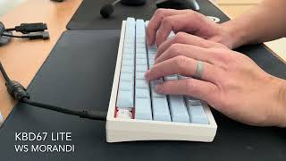 WS Morandi Stock  KBD67 Lite  FR4  Typing Sounds [upl. by Eelatan]