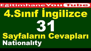 4sınıf ingilizce ders kitabı sayfa 31 cevapları [upl. by Aldon]