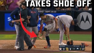 Umpire EJECTS Jose Altuve For Taking His Shoe Off [upl. by Rednirah870]