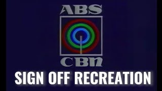 ABSCBN SIGN OFF 1989 Recreation [upl. by Chernow]