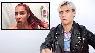 Hairdresser Reacts to People Going Brown to Bright Red [upl. by Letsou]