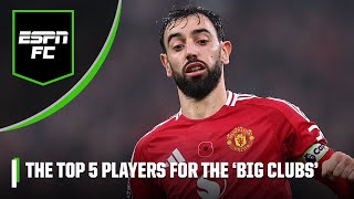 Who are the TOP 5 PLAYERS for the BEST TEAMS in the Premier League  ESPN FC [upl. by Notse]