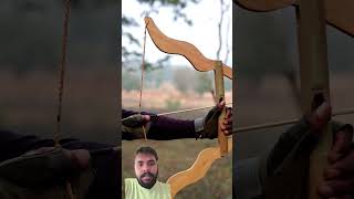 how to make a bamboo creation with wooden outdoors archery zipline hunting bowmaking [upl. by Tound]