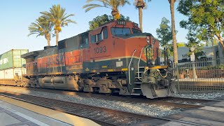 Railfanning Fullerton ft A4 2 BNSF H1s delayed trains and more [upl. by Ahsinned]