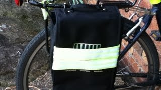 How to Make a Pannier Bag for your Bike  Step by Step Instructions  Using Curtain Rod Brackets [upl. by Erline]